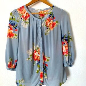 Boden Silk Floral Blouse